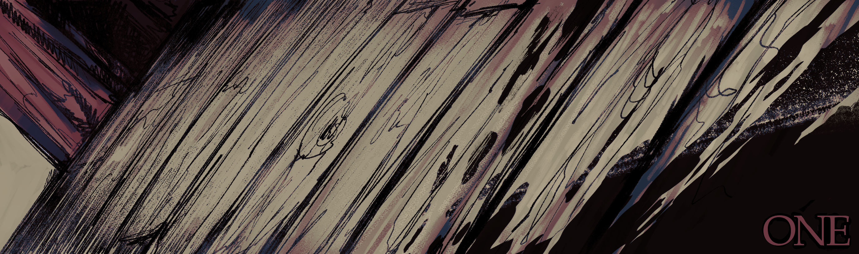 Chapter One: Illustration of a bloodied stage floor.